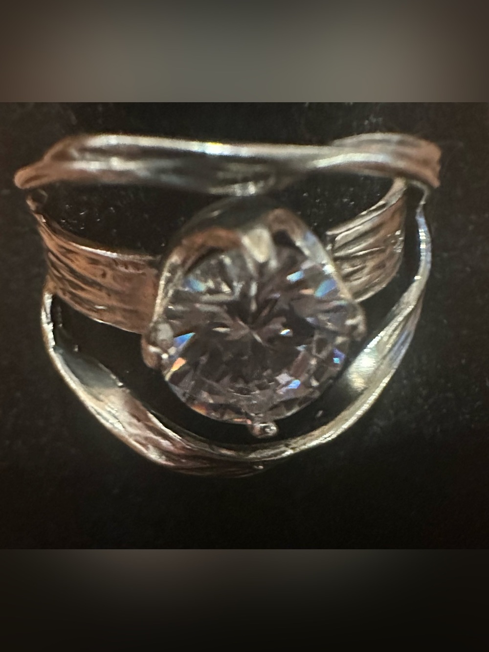 Vintage Silpada .925 Sterling Silver and Cz Ring sz 8